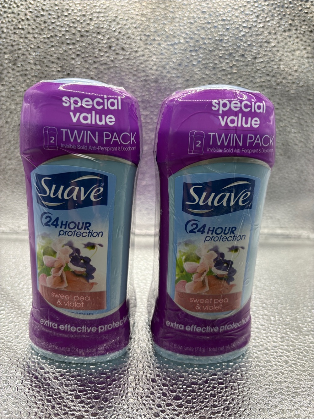 Suave Sweet Pea & Violet 24-Hour Protection Twin Pack - (2) twin sets